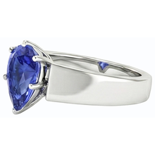 Afbeelding in Gallery-weergave laden, echte pear saffier 1.50karaat ring profielweergave

