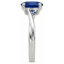 Afbeelding in Gallery-weergave laden, echte oval saffier 3karaat ring op wit
