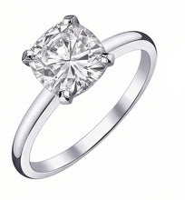 Afbeelding in Gallery-weergave laden, Solitaire uit de aarde gewonnen diamant 2.01 karaat kussenring
