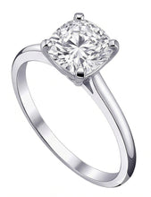 Afbeelding in Gallery-weergave laden, Solitaire uit de aarde gewonnen diamant 2.01 karaat kussenring
