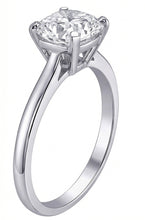 Afbeelding in Gallery-weergave laden, Solitaire uit de aarde gewonnen diamant 2.01 karaat kussenring
