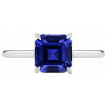 Afbeelding in Gallery-weergave laden, echte asscher diamant 1.50karaat ring zijaanzicht
