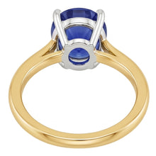 Afbeelding in Gallery-weergave laden, Solitaire Edelsteen Ring Sieraden Ovale Blauwe Saffier 2,50 Karaat
