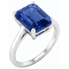 Afbeelding in Gallery-weergave laden, echte saffier 2.50karaat ring close-up detail

