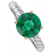 Afbeelding in Gallery-weergave laden, Smaragd Edelsteen Ring – zijaanzicht
