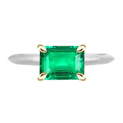Ambachtelijk GIA Gekeurd Fijne Smaragd Edelsteen Ring – 2 karaat