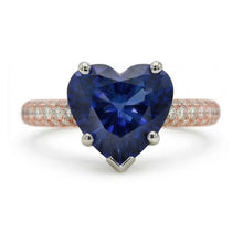 Afbeelding in Gallery-weergave laden, echte round diamant 3.50karaat ring close-up detail
