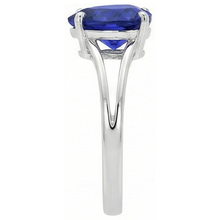 Afbeelding in Gallery-weergave laden, Solitaire Hart Geslepen Ring Sri Lankaanse Saffier Split Schacht 2,50 karaat

