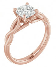 Afbeelding in Gallery-weergave laden, Solitaire Kussen Oud Mijn Geslepen Echte Natuurlijke uit de aarde gewonnen Diamanten Ring Oneindigheid Stijl 3 Karaat
