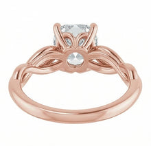 Afbeelding in Gallery-weergave laden, Solitaire Kussen Oud Mijn Geslepen Echte Natuurlijke uit de aarde gewonnen Diamanten Ring Oneindigheid Stijl 3 Karaat
