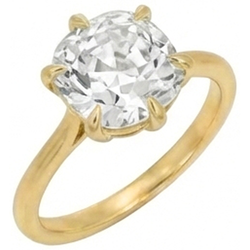 Solitaire Kussen Oud Mijn Slijpsel Natuurlijk uit de aarde gewonnen Diamanten Ring 3.50 Karaat Dames Sieraden
