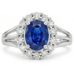 Echte Saffier Ring 2.40 Karaat