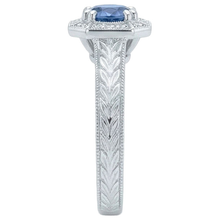 Afbeelding in Gallery-weergave laden, echte round saffier 3.75karaat ring bovenaanzicht
