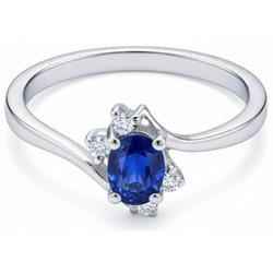 Echte Saffier Ring 1.90 Karaat