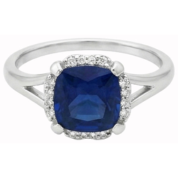 Echte Saffier Ring 2.50 Karaat