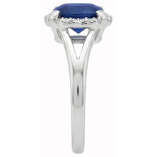 Afbeelding in Gallery-weergave laden, echte round saffier 2.50karaat ring profielweergave
