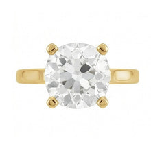 Afbeelding in Gallery-weergave laden, Solitaire Verlovingsring 14 Karaat Geelgoud met Diamant – vooraanzicht
