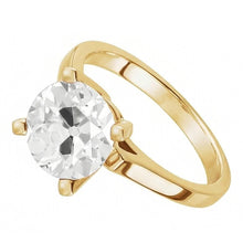 Afbeelding in Gallery-weergave laden, Solitaire Verlovingsring 14 Karaat Geelgoud met Diamant – zijaanzicht
