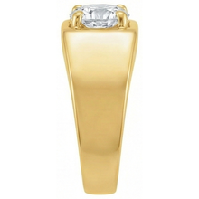 Afbeelding in Gallery-weergave laden, Diamant Antiek Cushion Solitaire Ring in 14K Witgoud – vooraanzicht
