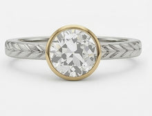 Afbeelding in Gallery-weergave laden, echte round diamant 1.50karaat watch close-up detail
