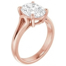 Afbeelding in Gallery-weergave laden, Solitaire Ovale Oud Geslepen Natuurlijke uit de a aarde gewonnen Diamanten Ring Prong Gezet 5.75 Karaat Gespleten Schacht
