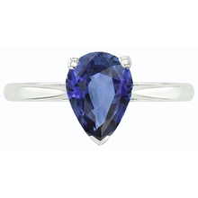 Afbeelding in Gallery-weergave laden, echte pear saffier 1.50karaat ring op wit
