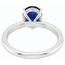 Afbeelding in Gallery-weergave laden, echte round diamant 3.50karaat ring zijaanzicht
