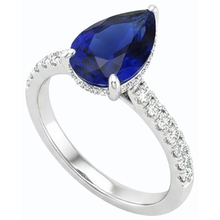 Afbeelding in Gallery-weergave laden, echte round diamant 3.50karaat ring bovenaanzicht
