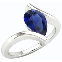 Afbeelding in Gallery-weergave laden, echte pear diamant 2karaat ring zijaanzicht
