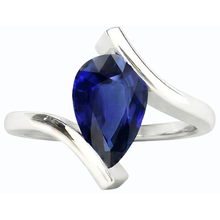 Afbeelding in Gallery-weergave laden, echte pear diamant 2karaat ring profielweergave

