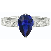 Afbeelding in Gallery-weergave laden, echte pear diamant 1.50karaat ring profielweergave
