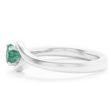 Afbeelding in Gallery-weergave laden, Solitaire Ring 1,50 karaat Colombiaanse groene smaragd gedraaide stijl
