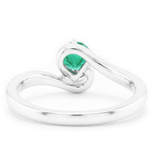 Afbeelding in Gallery-weergave laden, Solitaire Ring 1,50 karaat Colombiaanse groene smaragd gedraaide stijl
