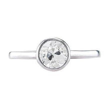 Afbeelding in Gallery-weergave laden, Solitaire Ring Bezel Set Ronde Oude Mijnwerker Echt Diamant 1 Karaat Witgoud
