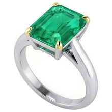 Afbeelding in Gallery-weergave laden, Premium Fijne Smaragd Gekleurde Steen Ring 4 karaat – hoekaanzicht
