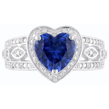 Afbeelding in Gallery-weergave laden, echte heart diamant 2karaat ring profielweergave

