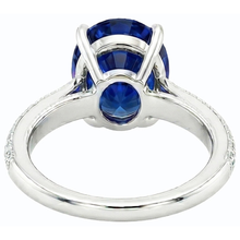 Afbeelding in Gallery-weergave laden, echte round diamant 4.50karaat ring zijaanzicht
