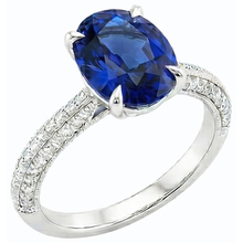 Afbeelding in Gallery-weergave laden, echte round diamant 4.50karaat ring close-up detail
