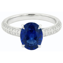 Afbeelding in Gallery-weergave laden, echte round diamant 4.50karaat ring profielweergave
