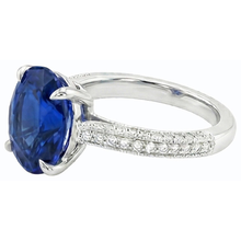 Afbeelding in Gallery-weergave laden, echte round diamant 4.50karaat ring op wit
