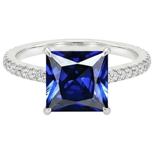 Afbeelding in Gallery-weergave laden, Natuurlijke Saffier Ring 6ct - Witgoud 14K
