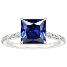 Afbeelding in Gallery-weergave laden, Natuurlijke Saffier Ring 6ct - Witgoud 14K
