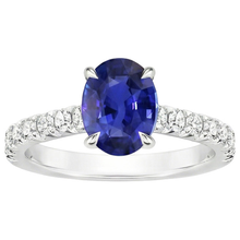 Afbeelding in Gallery-weergave laden, echte round diamant 4karaat ring bovenaanzicht
