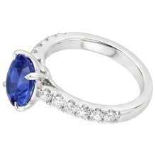 Afbeelding in Gallery-weergave laden, echte round diamant 4karaat ring profielweergave
