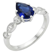 Afbeelding in Gallery-weergave laden, Solitaire Ring Met Markiezin &amp; Ronde Diamanten Accenten 3 Karaat
