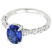 Afbeelding in Gallery-weergave laden, echte round diamant 4karaat ring close-up detail
