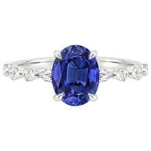 Afbeelding in Gallery-weergave laden, echte round diamant 4karaat ring op wit
