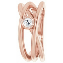 Afbeelding in Gallery-weergave laden, Solitaire Ring Old Miner Echt Diamond Bezel Triple Split Shank 1 Karaat
