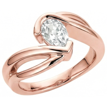 Afbeelding in Gallery-weergave laden, Solitaire Ring Oud Geslepen Peer Natuurlijke uit de aarde gewonnen Diamant Gedraaide Gespleten Schacht 2.25 Karaat
