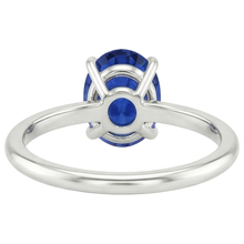 Afbeelding in Gallery-weergave laden, echte oval saffier 2.50karaat ring close-up detail
